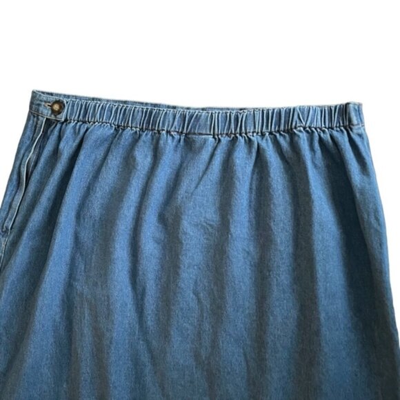 Plus Size Denim Maxi Skirt Coastal Cowgirl Country Western Boho Prairie Sz 1X - Picture 2 of 11